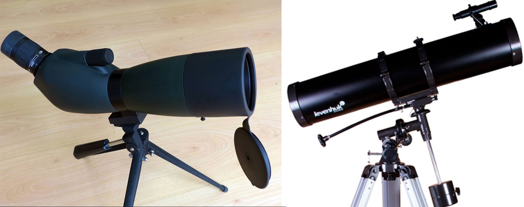 Diferencias entre telescopios terrestres y astronómicos